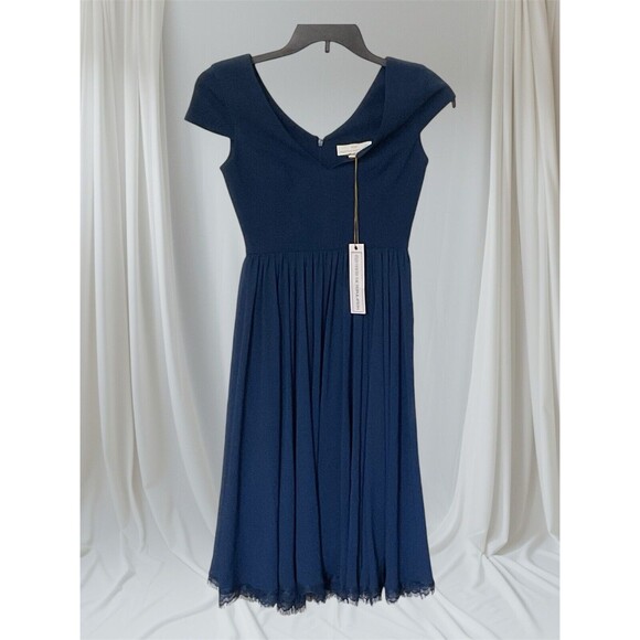 NEW Dress the Population Corey Dress in Pacific BlueSize XXS Short Sleeve - Picture 2 of 12